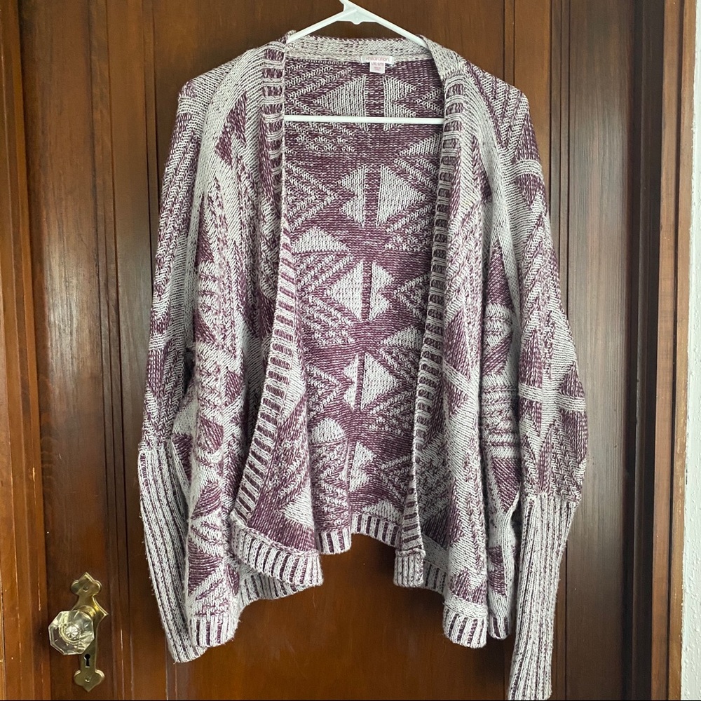 Target purple and white knit sweater